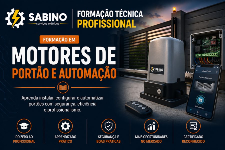 Capa da Formação em Motores de Portão e Automação