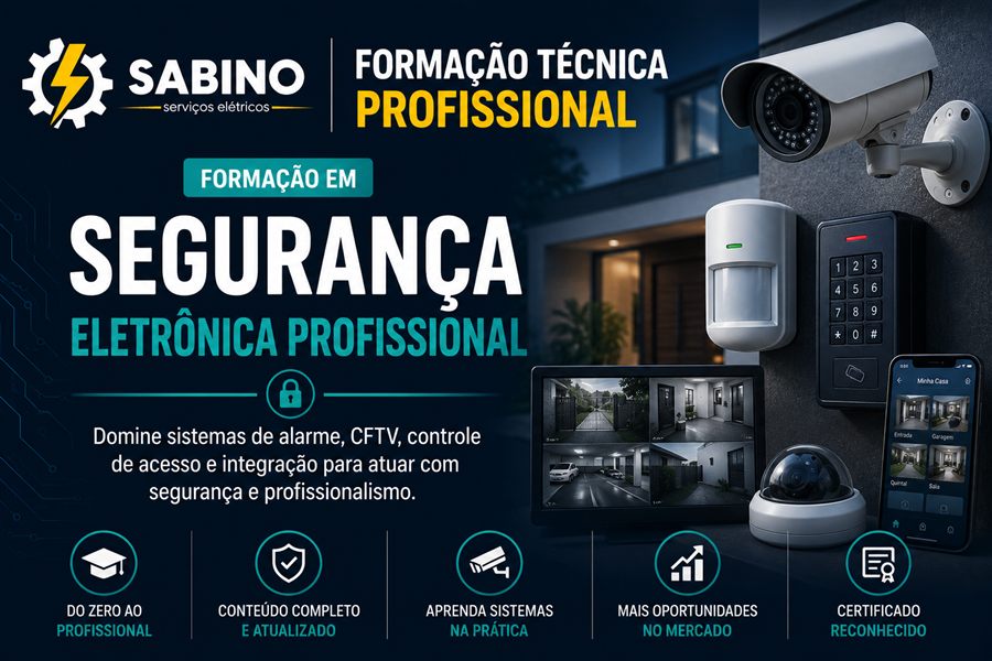 Formação em Segurança Eletrônica Profissional — CFTV e alarme